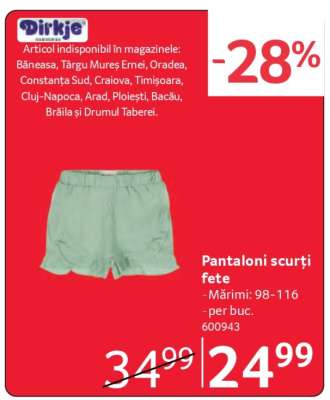 Pantaloni scurți fete