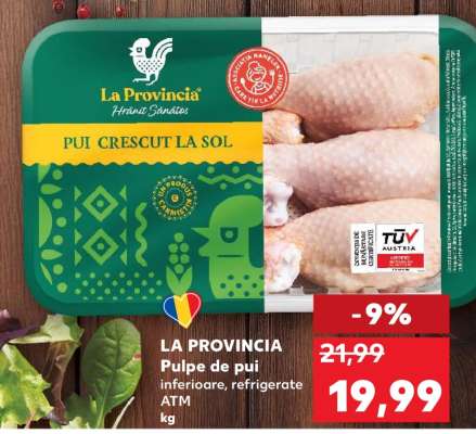 LA PROVINCIA Pulpe de pui inferioare, refrigerate ATM