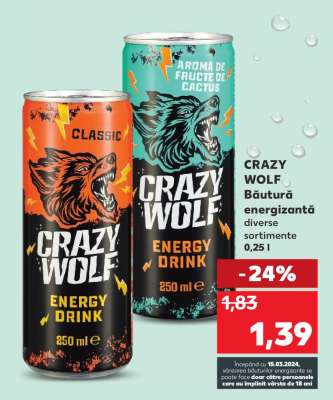 CRAZY WOLF Băutură energizantă