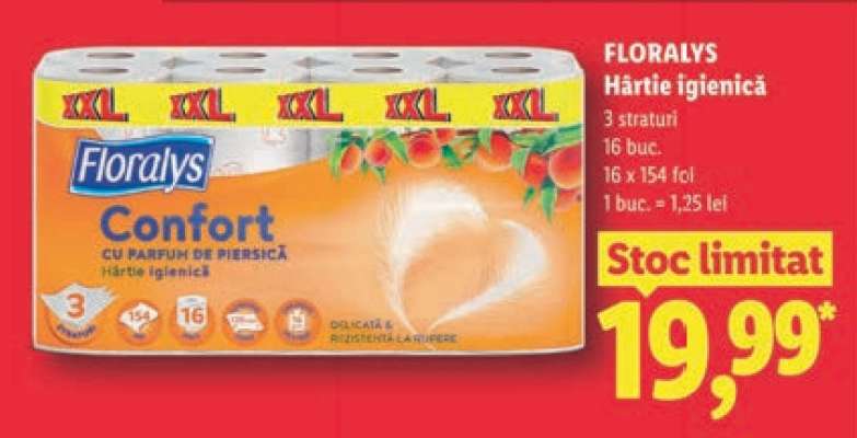 FLORALYS Hârtie igienică