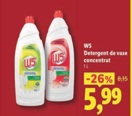 W5 Detergent de vase concentrat