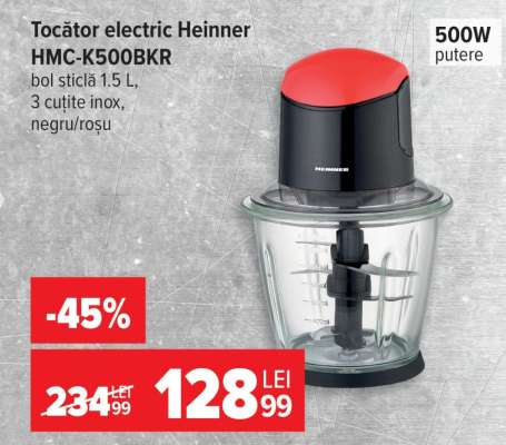 Tocător electric Heinner HMC-K500BKR