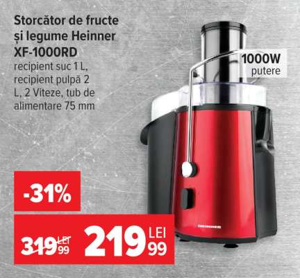 Storctor de fructe și legume Heinner XF-1000RD