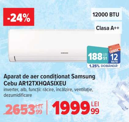 Aparat de aer condiționat Samsung Cebu AR12TXHQA6SXEU