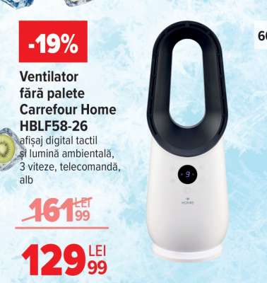 Ventilator fără palete Carrefour Home HBLF58-26