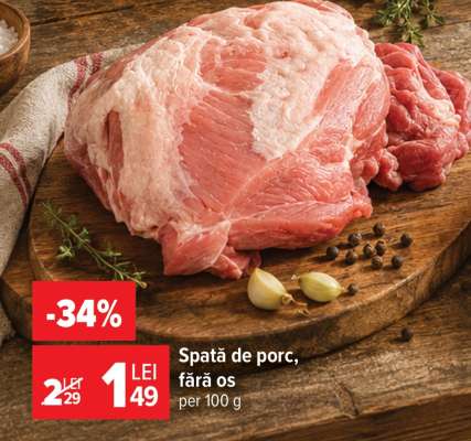 Spată de porc fără os
