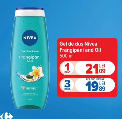 Gel de duș Nivea Frangipani and Oil