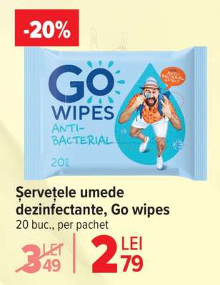 Șervețele umede dezinfectante, Go wipes