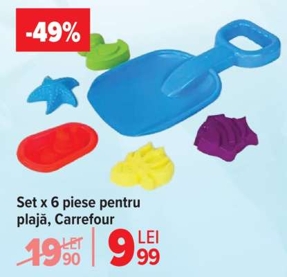 Set x 6 piese pentru plajă, Carrefour