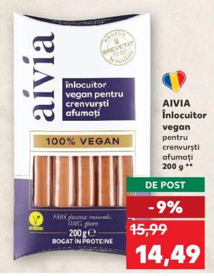 AIVIA Înlocuitor vegan pentru crenvurști afumați 200 g