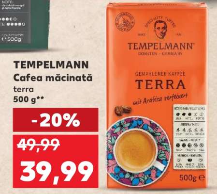 TEMPELMANN Cafea măcinată terra 500 g