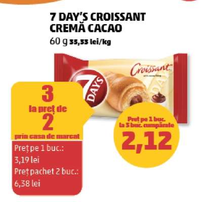 7 DAY'S CROISSANT CREMĂ CACAO