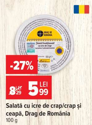 Salată cu icre de crap/crap și ceapă Drag de România