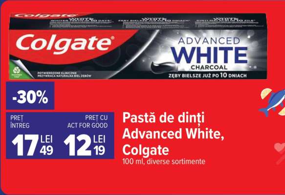 Pastă de dinți Advanced White, Colgate