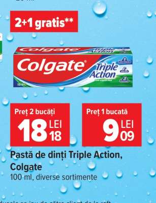 Pastă de dinți Triple Action, Colgate