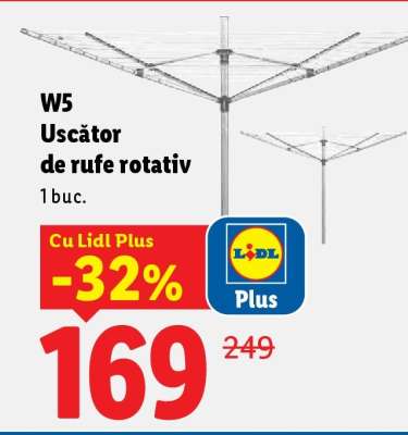 W5 Uscător de rufe rotativ