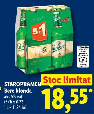 STAROPRAMEN Bere blondă