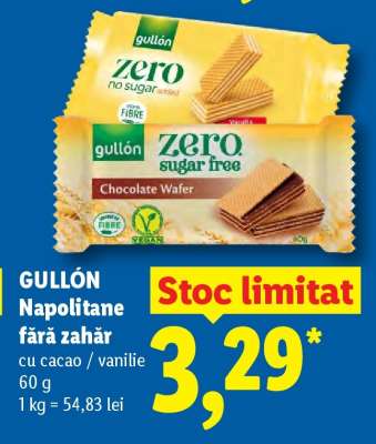 GULLÓN Napolitane fără zahăr