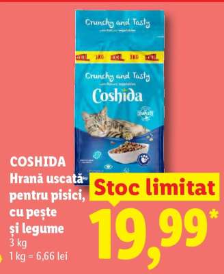 COSHIDA Hrană uscată pentru pisici, cu pește și legume