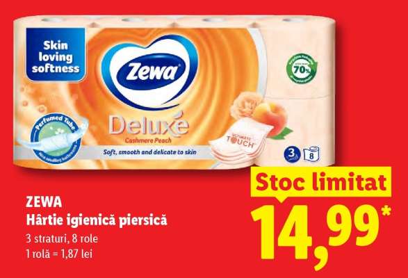 ZEWA Hârtie igienică, piersică
