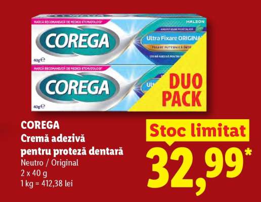 COREGA Cremă adezivă pentru proteză dentară