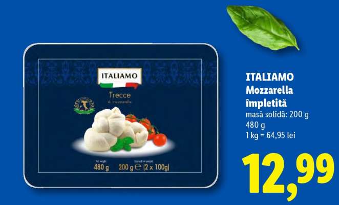 ITALIAMO Mozzarella împletită