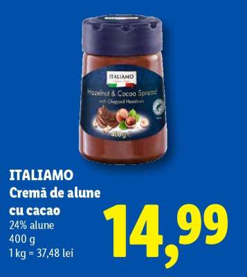 Italiamo Cremă de alune cu cacao