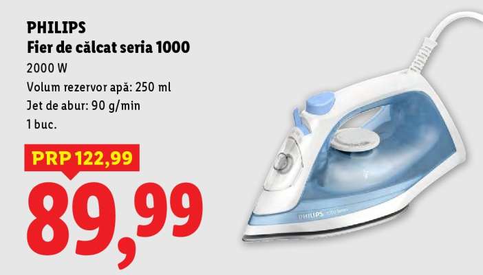 PHILIPS Fier de călcat seria 1000