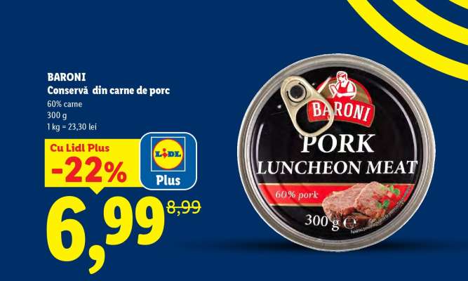 BARONI Conservă din carne de porc