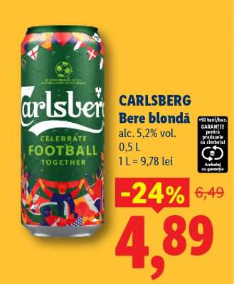 CARLSBERG Bere blondă
