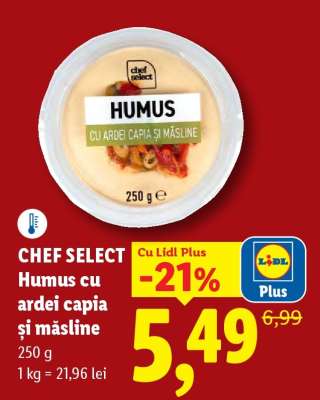 CHEF SELECT Humus cu ardei Capia și măsline