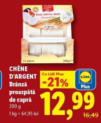 CHÊNE D'ARGENT Brânză proaspătă de capră