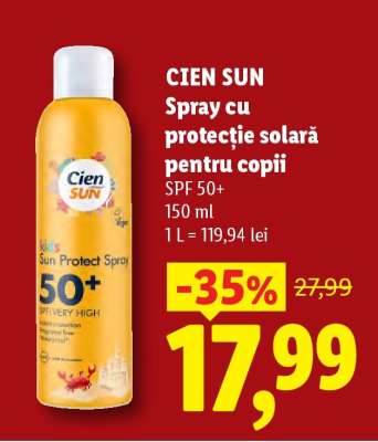CIEN SUN Spray cu protecție solară pentru copii