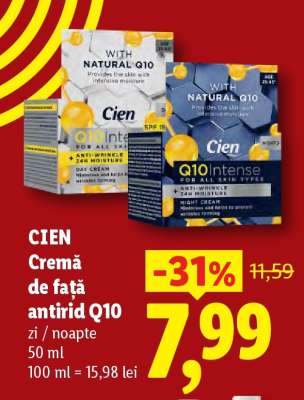 CIEN Cremă de față antirid Q10