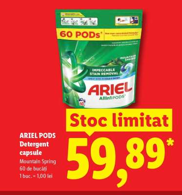 ARIEL PODS Detergent capsule