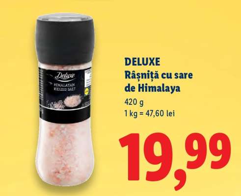 DELUXE Râșniță cu sare de Himalaya