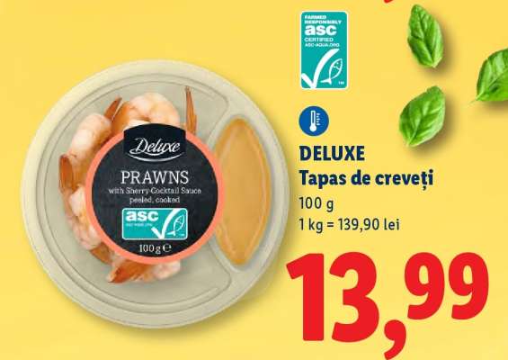 DELUXE Tapas de creveți