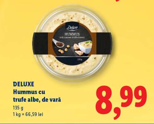 DELUXE Hummus cu trufe albe, de vară