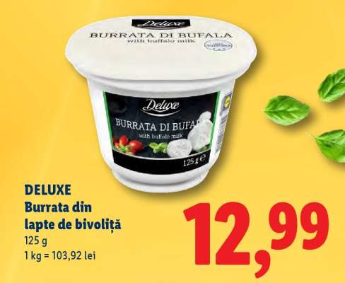 DELUXE Burrata din lapte de bivoliță
