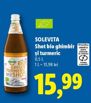 Solevita Shot bio ghimbir și turmeric