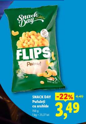 SNACK DAY Pufuleți cu arahide