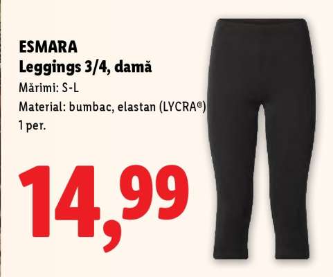 ESMARA Leggings 3/4, damă