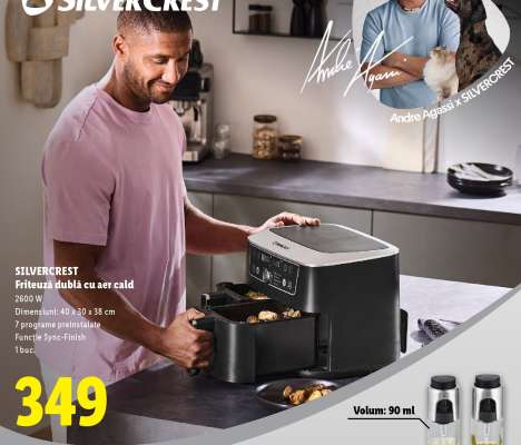 SILVERCREST Friteuza dublă cu aer cald