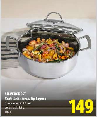 SILVERCREST Cratiță din inox, tip fagure