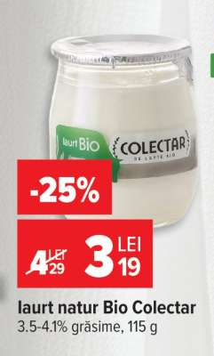 Iaurt natur Bio Colectar