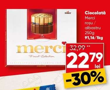 Ciocolată Merci roșu/albastru 250g