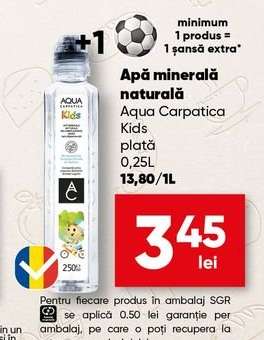 Apă minerală naturală Aqua Carpatica Kids