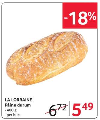 LA LORRAINE Pâine durum
