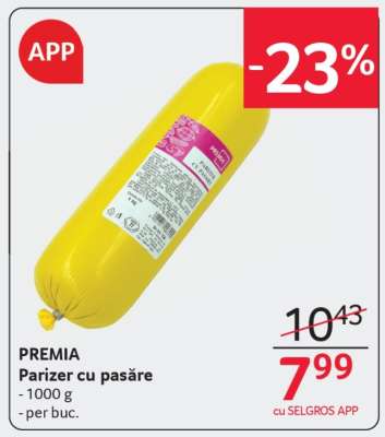 PREMIA Parizer cu pasăre