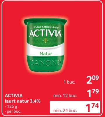 ACTIVIA Iaurt natur 3,4%